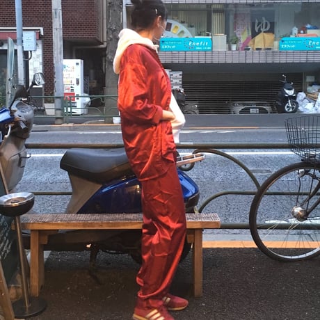 [USED] サテンレッド！CHINA SHIRTS