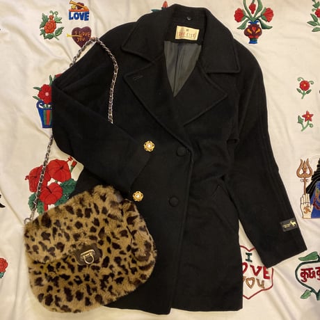 [USED] leopard fur shoulder bag♡