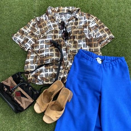 [USED] 総柄 レーヨン SHIRTS