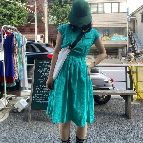 [USED]エメラルド グリーン ワンピース👗