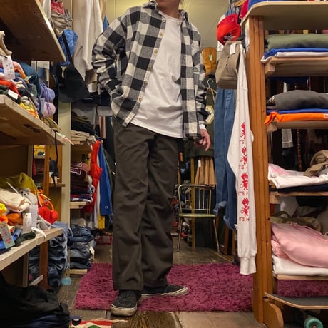 [USED] ブロックチェックのヘビーネルSHIRT