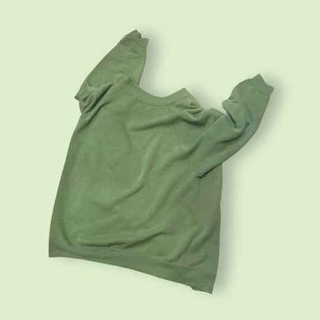 [USED] かわいいみどり色🥑てろてろラグランSWEAT