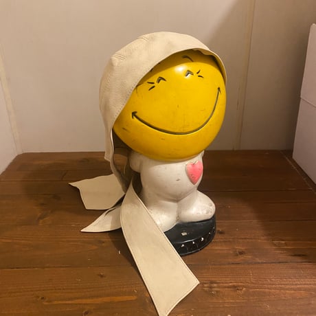 [USED] WHITE レザーのドゥーラグ