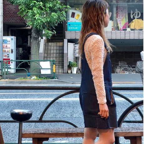 [USED] リメイク デニム short オーバーオール