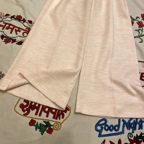 [USED] 70's EURO ポリPANTS(かすりPINK)