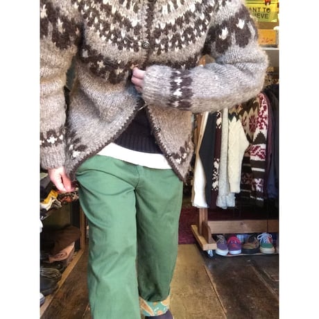 [USED] Wool ノルディック柄 カーディガン