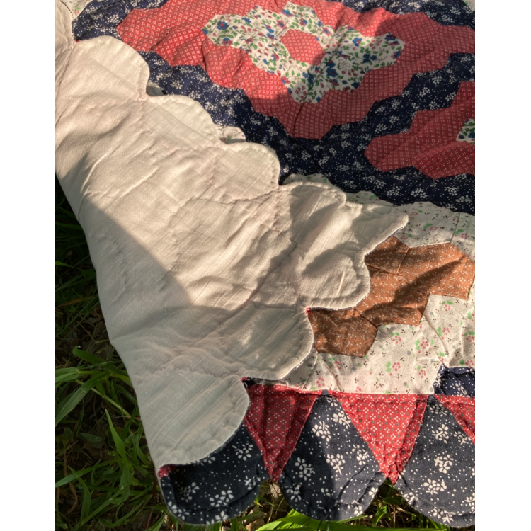 USED] vintage キルティング ラグ 110×110cm | garden730
