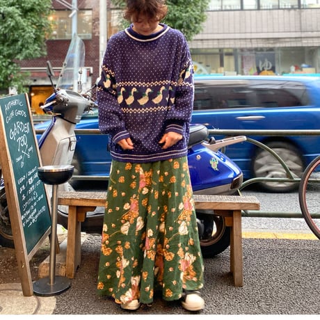 [USED] アヒル柄ロールネックKNIT