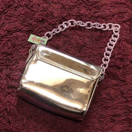 [USED] メタリックチェーンバッグ