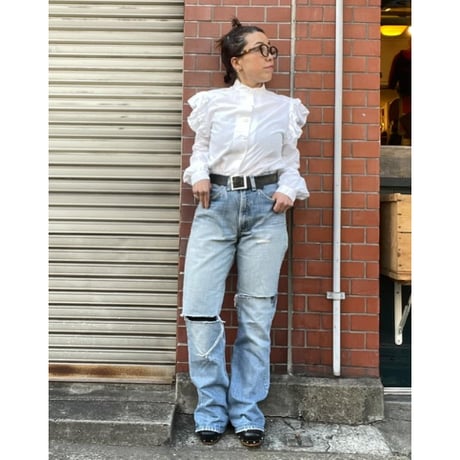 [USED] COTTON  FRILL SHIRT♡