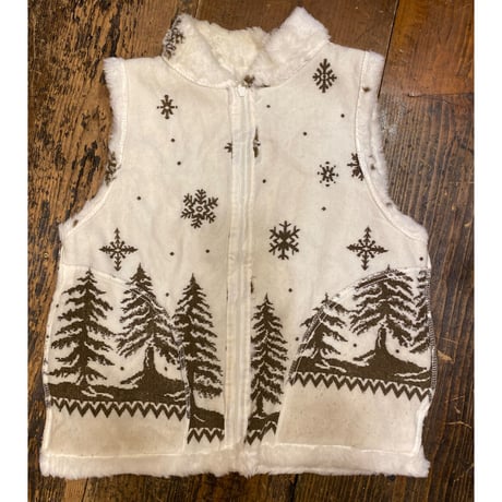 [USED]made in U.S.A. ❄️&🌲ファーzipベスト！