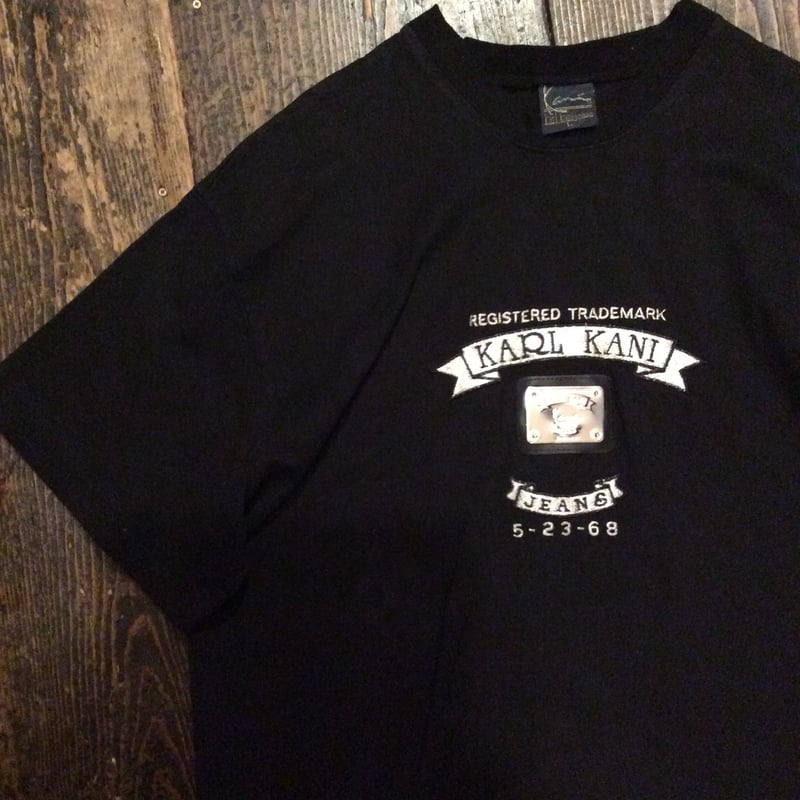 00s KARL KANI メタルプレート ロンT バイカラー 00s KARL KANI メタルプレート ロンT バイカラー - メルカリ