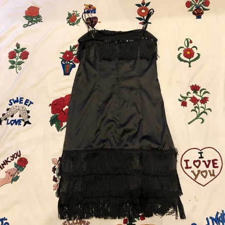 [USED] シルクサテン♡フリンジOP