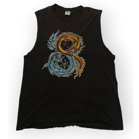 [USED]  ドラゴン☯️🐉プリント Tee  CUTOFF
