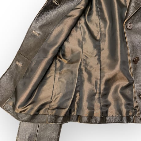 [USED] ブラウンレザーデザインJKT