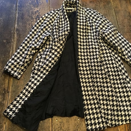 [USED]千鳥格子 ガウンコート