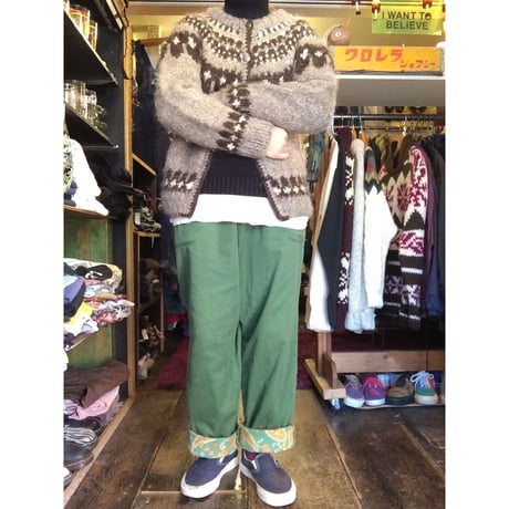 [USED] Wool ノルディック柄 カーディガン