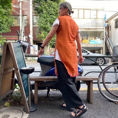 [USED] インド綿　チャイナ風ワンピース