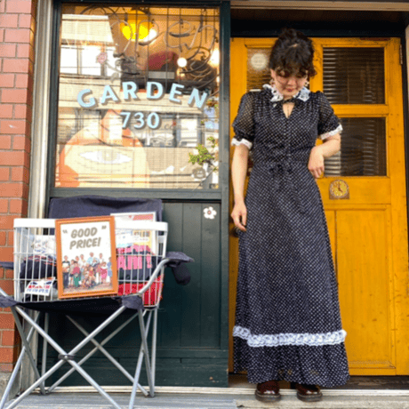 [USED] BLACKレースmaxiワンピース