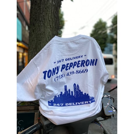 [NEON POTATO select ]"Tony pepperoni  24/7 Delivery Tshirts "