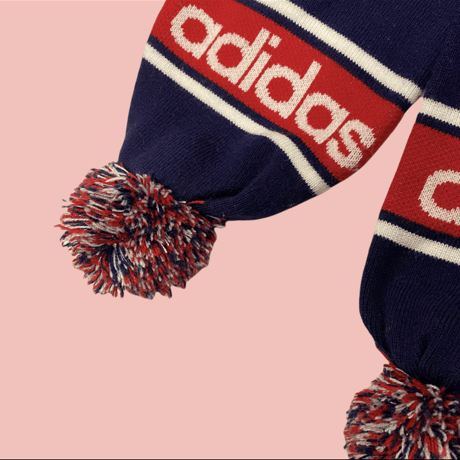 [USED] “adidas” ポンポン付きマフラー
