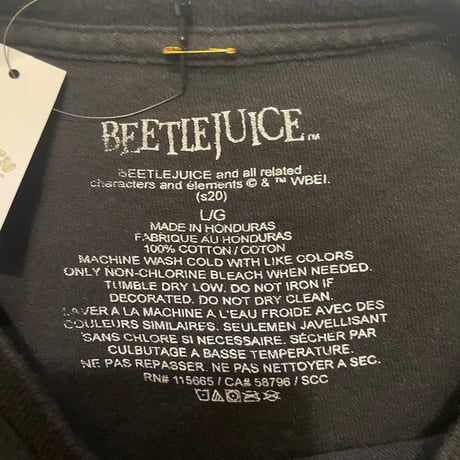 [USED] "BEETLEJUICE / Winona Ryder" Lon-Tee size L