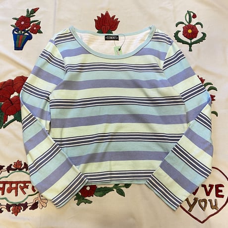 [USED] ボーダーちびロンTee♡BLUE