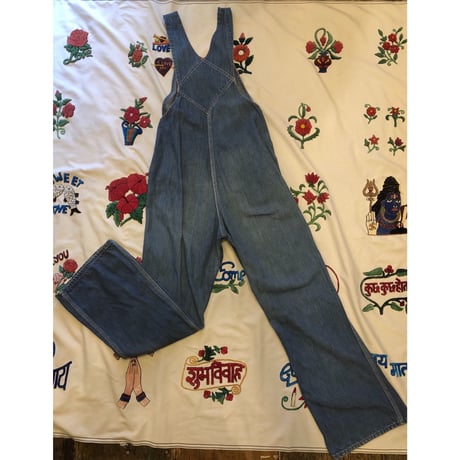 [USED] VINTAGE  フレア デニムオーバーオール