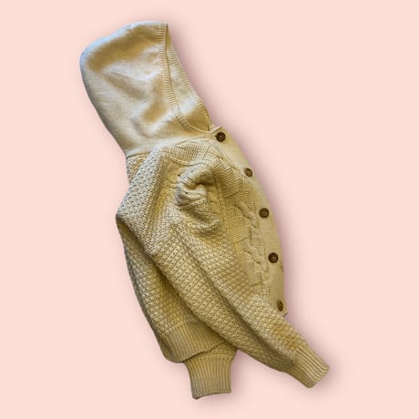[USED] かわいいデザイン♡  フード付きニットカーディガン
