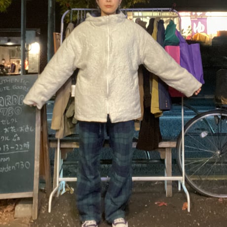 [USED]  雪山柄リバーシブル フリースパーカー