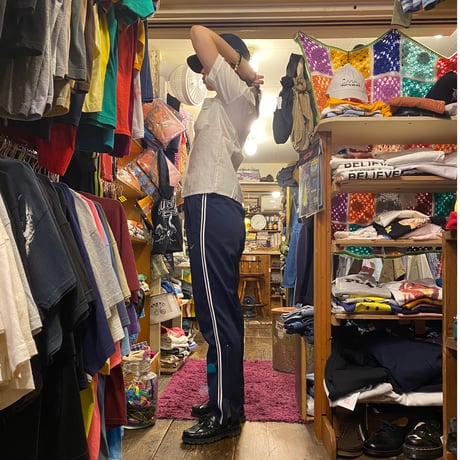[USED]vintage!! Girlサイズの開襟シャツ