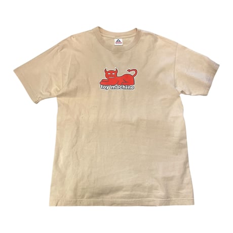 [USED] OLD "TOY MACHINE" S/S Tee（Beige）
