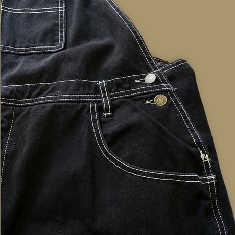 [USED]  made in U.S.A.👣 BLACK OVERALL