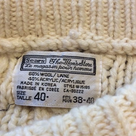 [USED] Vintaga Sears ケーブルニット