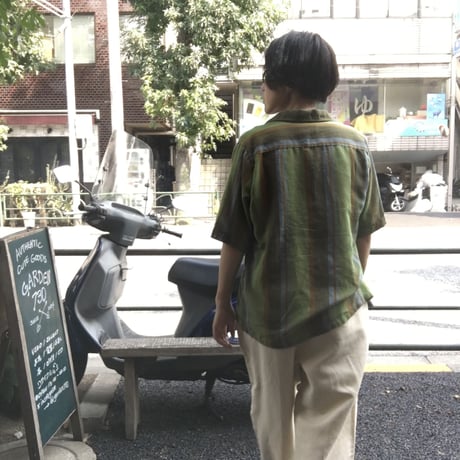 [USED] 渋い配色のストライプ シャツ