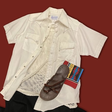 [USED] vintage  ROCK MOUNT S/S ウエスタンshirt