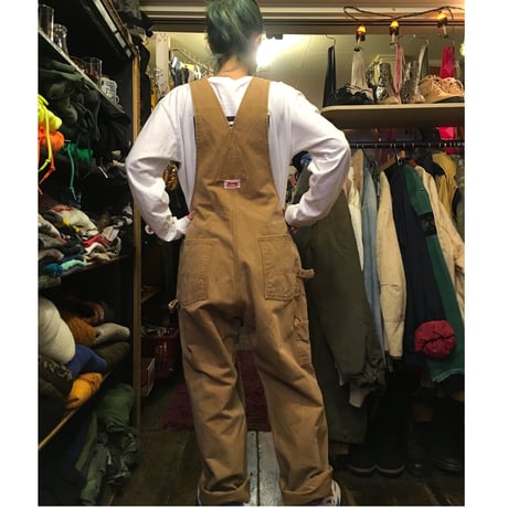 [USED] Beige＆Red  かわいい♡オーバーオール