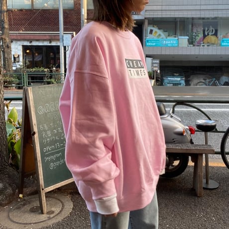 [CHEAP TIME$] "YING YANG" CREW SWEAT PINK