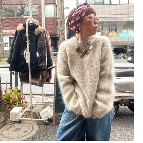 [USED]good ivory モヘア ラグラン KNIT 🥣♡