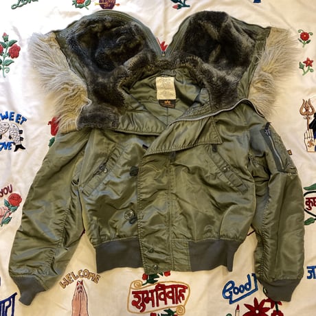 [USED]  OLD N-2B JKT made in USA. OLIVE