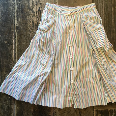 [USED] ストライプ ロングスカート