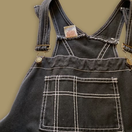 [USED]  made in U.S.A.👣 BLACK OVERALL