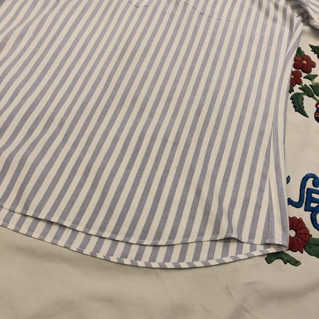 [USED]  ハーフボタン ストライプシャツ💙