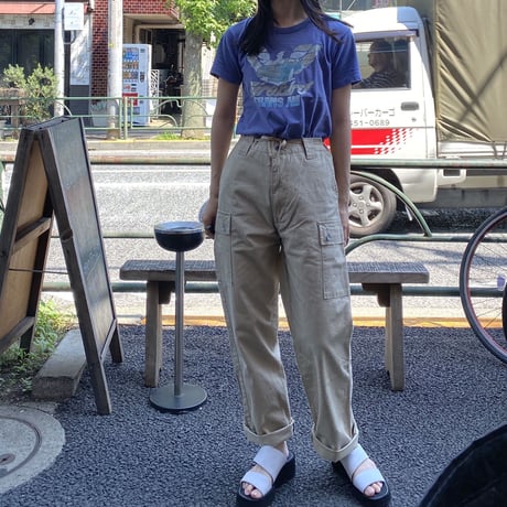 [USED] BEIGE CARGO PANTS！