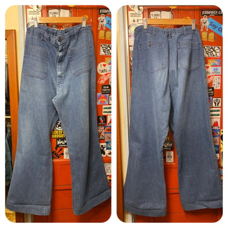 [USED] U.S.NAVY！紐入りフレアデニム  size:35XL