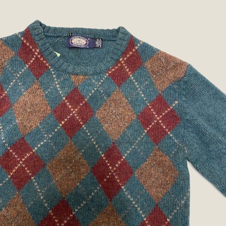 [USED] made in ITALY アーガイルKNIT！