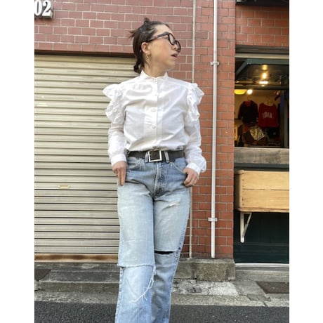 [USED] COTTON  FRILL SHIRT♡