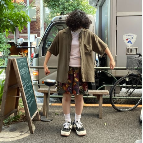 [USED] さらさらVISCOSE✨半袖カーキシャツ