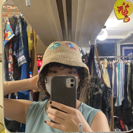 [USED] ストロー BUCKET HAT🌼