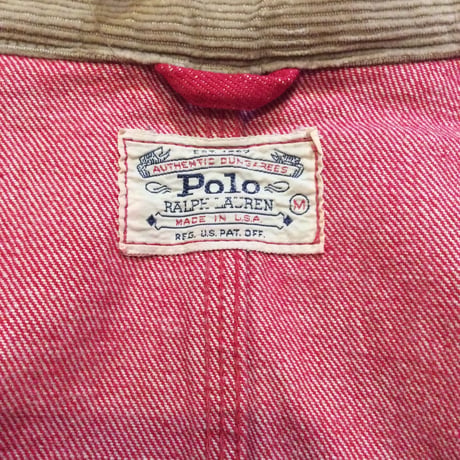 [USED] 90's  Ralph Lauren DENIM JKT RED!!!!